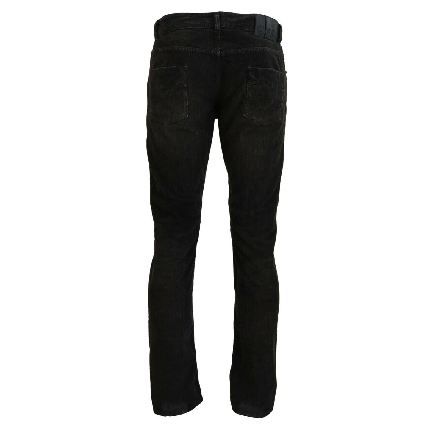 Costume National Gray Cotton Corduroy Men Casual Jeans