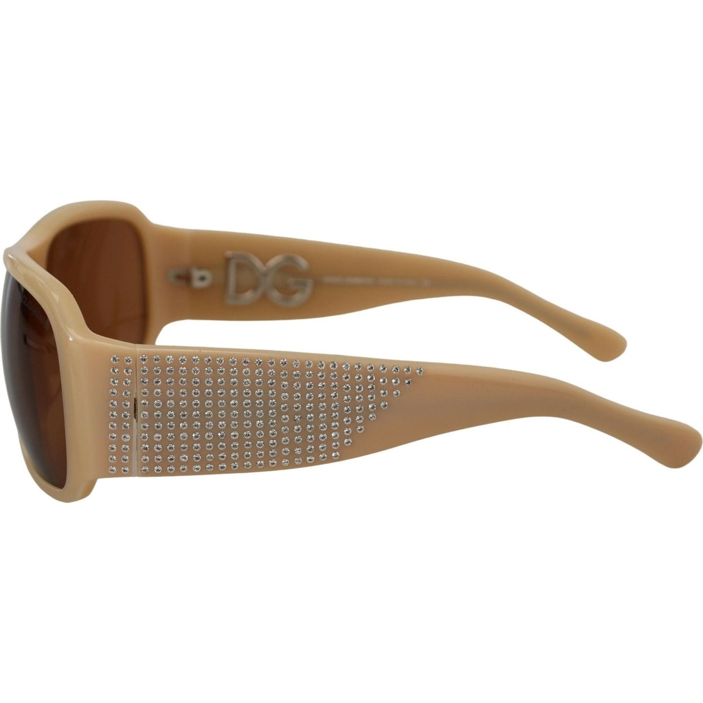 Dolce & Gabbana Elegant Cream Swarovski Sunglasses Dolce & Gabbana