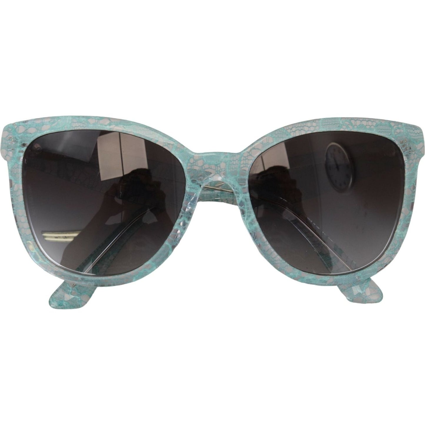 Dolce & Gabbana Elegant Blue Lace Detail Sunglasses Dolce & Gabbana