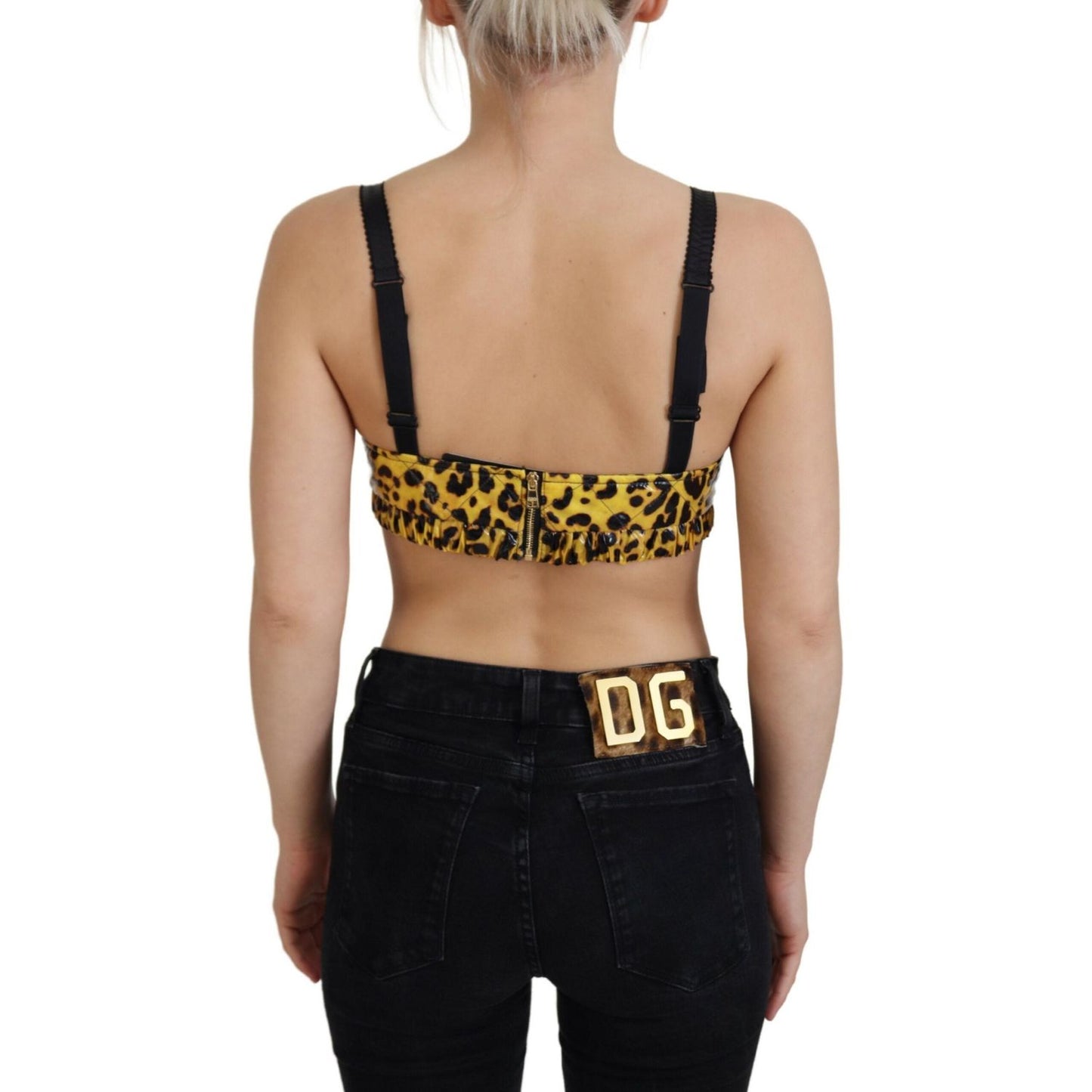 Dolce & Gabbana Chic Leopard Print Sleeveless Corset Top Dolce & Gabbana