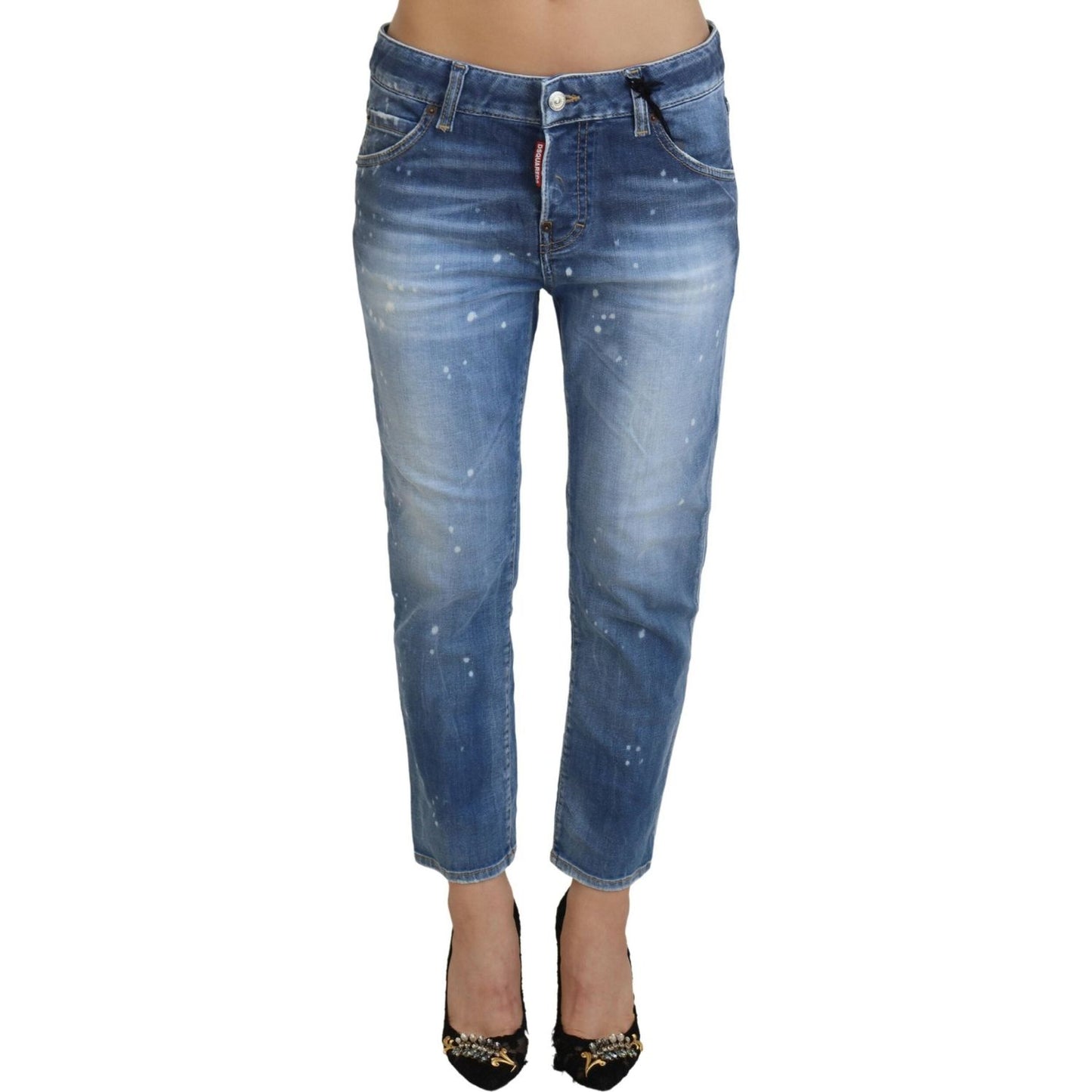 Dsquared² Chic Cropped Blue Denim - Elevate Your Casual Look Dsquared²