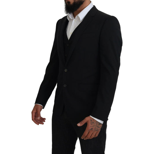 Dolce & Gabbana Elegant Black Martini Two-Piece Suit Dolce & Gabbana