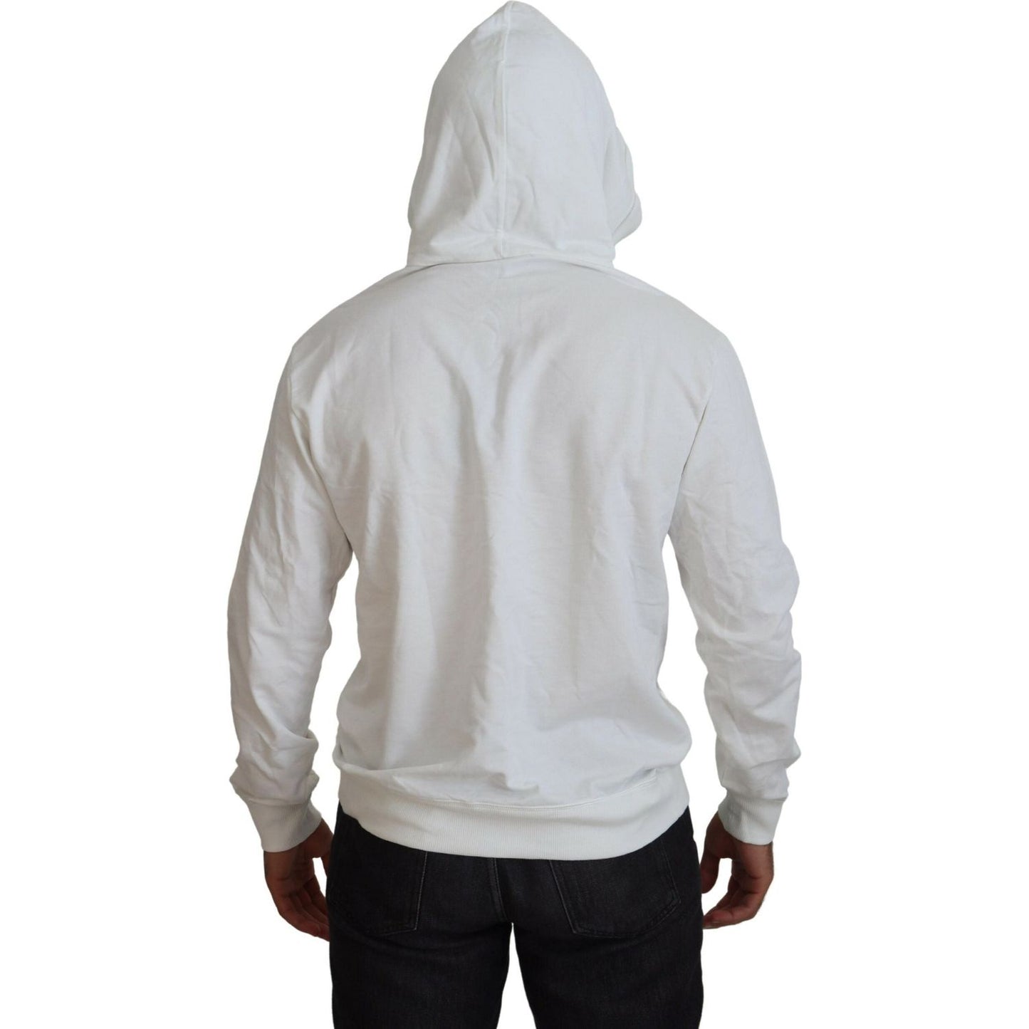 Dolce & Gabbana Elegant White Logo Hooded Sweatshirt Dolce & Gabbana