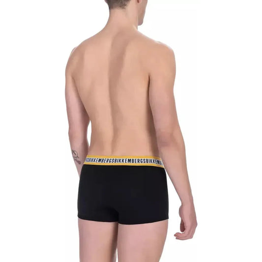 Bikkembergs Black Cotton Men Trunk Bikkembergs