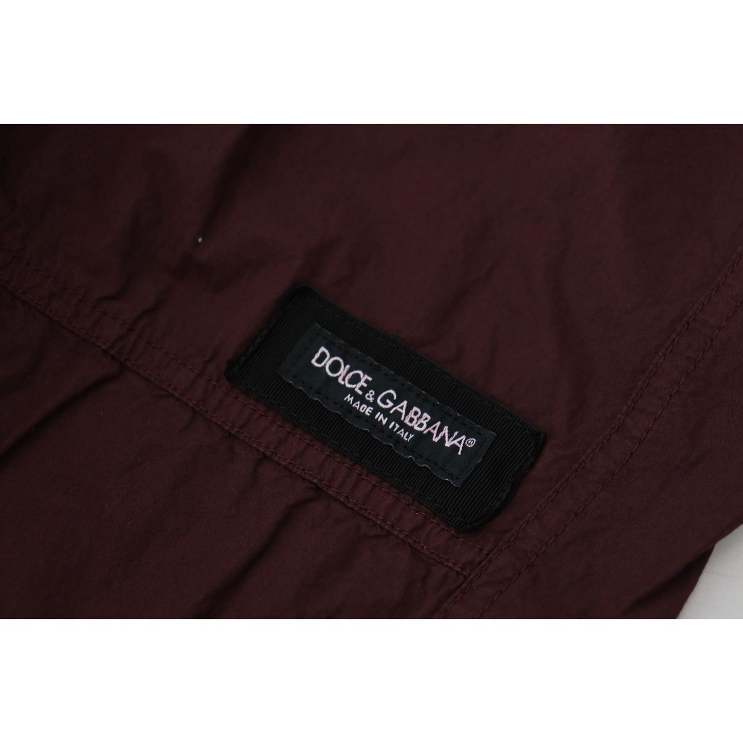 Dolce & Gabbana Elegant Burgundy Cotton Jogger Pants Dolce & Gabbana