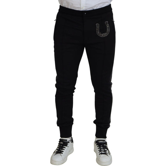 Dolce & Gabbana Elegant Black Jogger Pants in Luxe Wool Blend Dolce & Gabbana