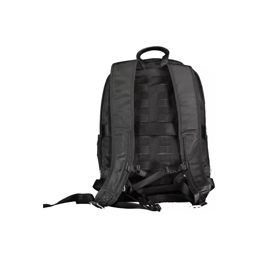 Guess Jeans Black Polyamide Men Backpack Guess Jeans