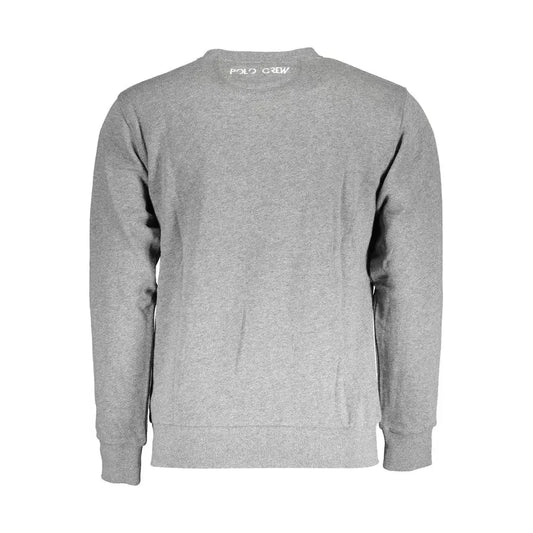 La Martina Gray Cotton Men Sweater La Martina