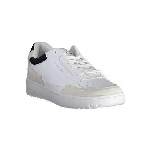 Tommy Hilfiger White Leather Men Sneaker Tommy Hilfiger