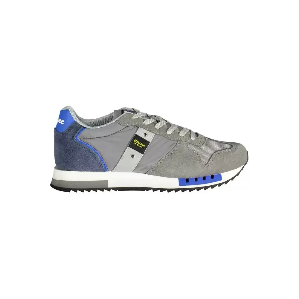 Blauer Gray Leather Men Sneaker Blauer