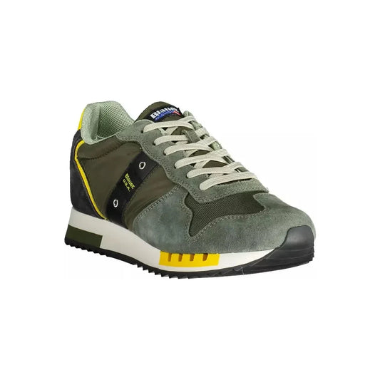 Blauer Green Leather Men Sneaker Blauer