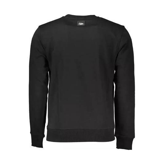 Cavalli Class Black Cotton Men Sweater Cavalli Class