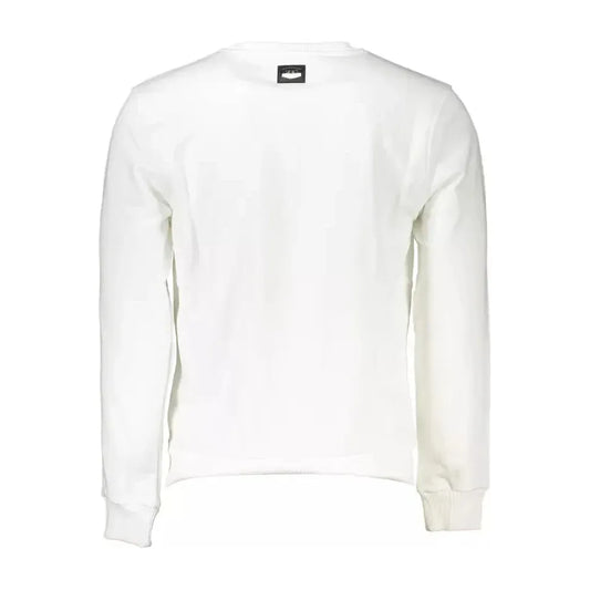 Cavalli Class White Cotton Men Sweater Cavalli Class