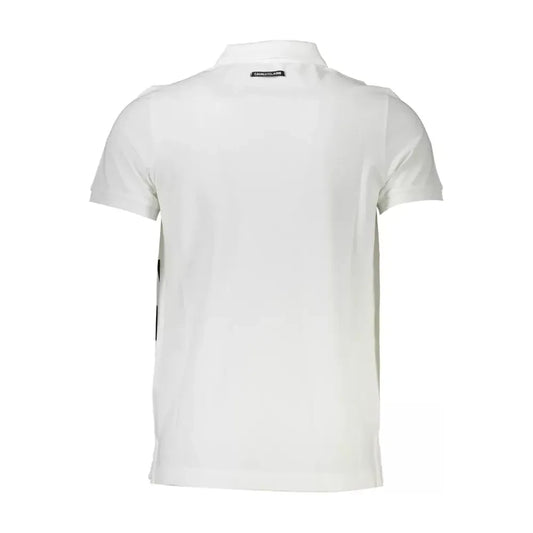 Cavalli Class White Cotton Men Polo Cavalli Class