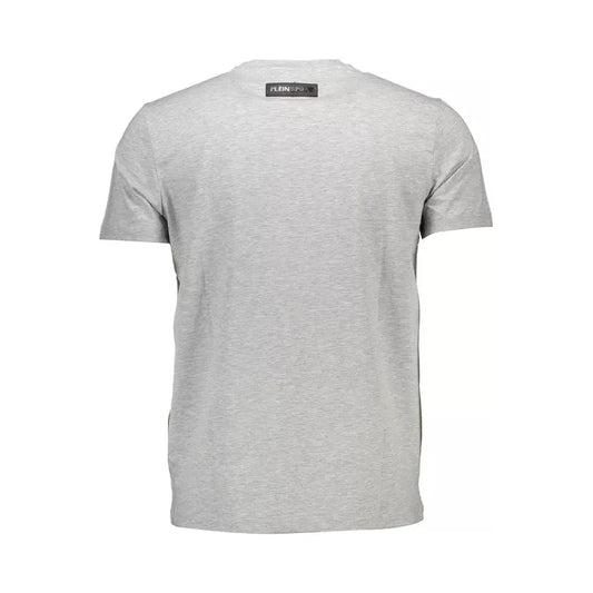 Plein Sport Gray Cotton Men T-Shirt Plein Sport