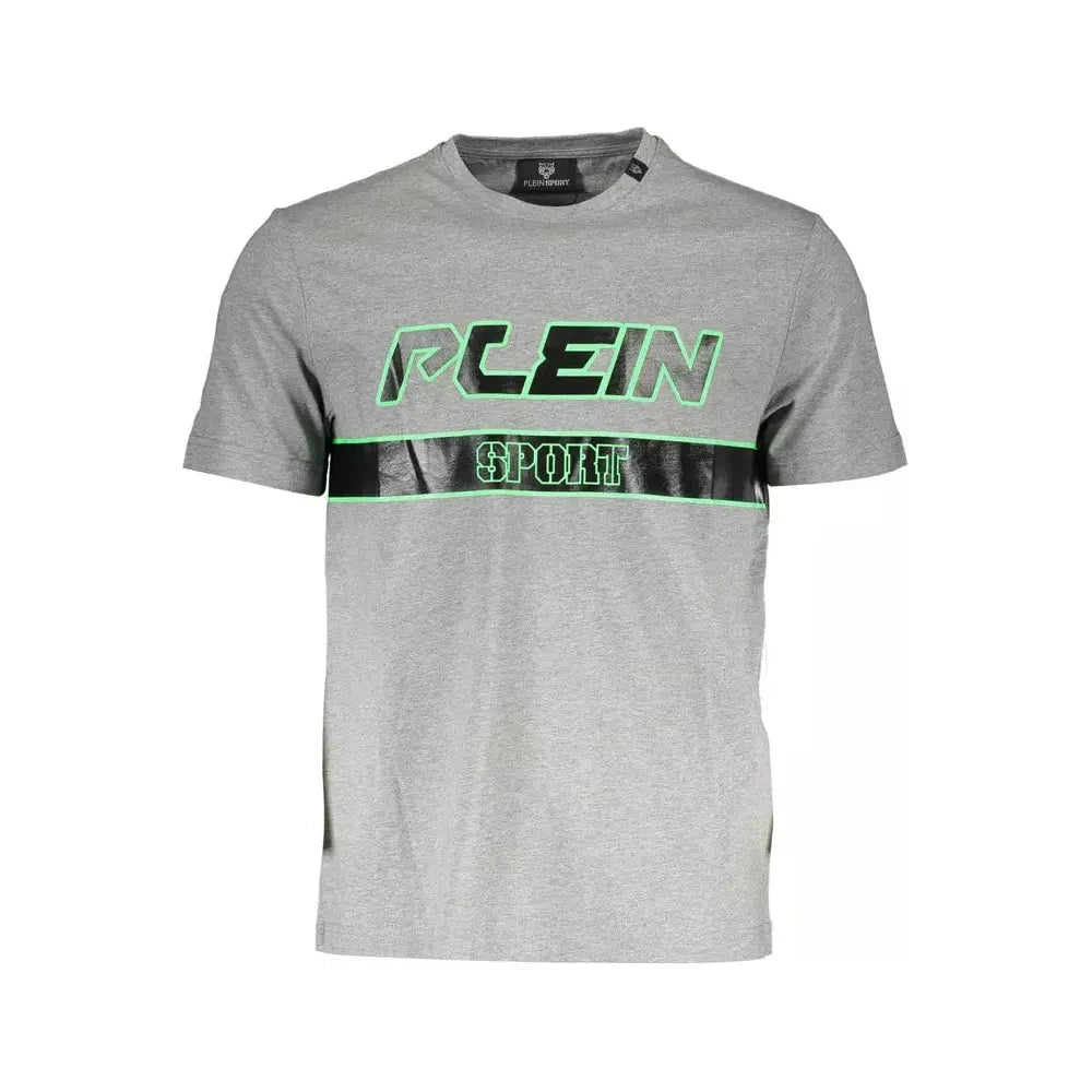 Plein Sport Gray Cotton Men T-Shirt Plein Sport