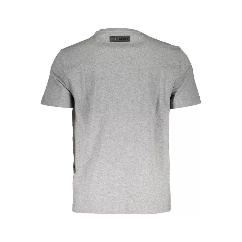 Plein Sport Gray Cotton Men T-Shirt Plein Sport