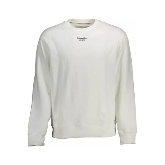 Calvin Klein White Cotton Men Sweater Calvin Klein