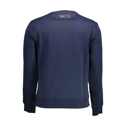 Plein Sport Blue Cotton Men Sweater Plein Sport