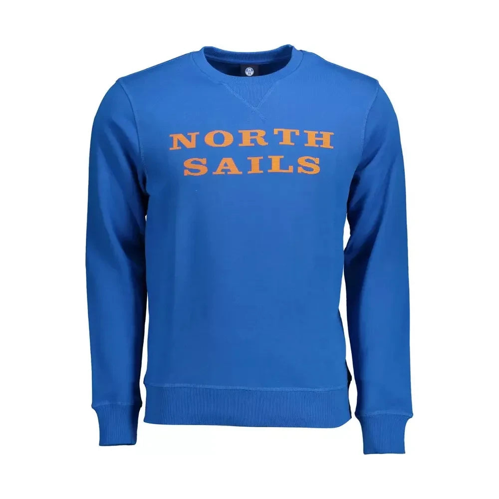 North Sails Blue Cotton Men Sweater North Sails