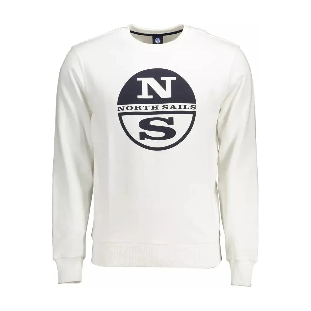 North Sails White Cotton Men Sweater North Sails