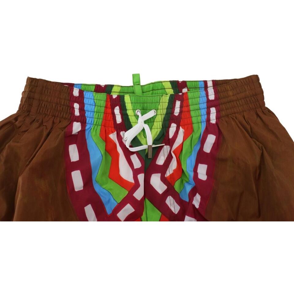 Dsquared² Multicolor Print Swim Shorts Boxer Style Dsquared²