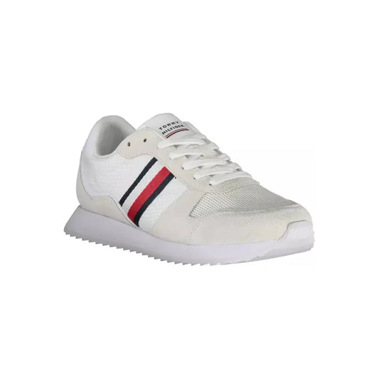 Tommy Hilfiger Eco-Conscious White Sneakers With Logo Accent Tommy Hilfiger