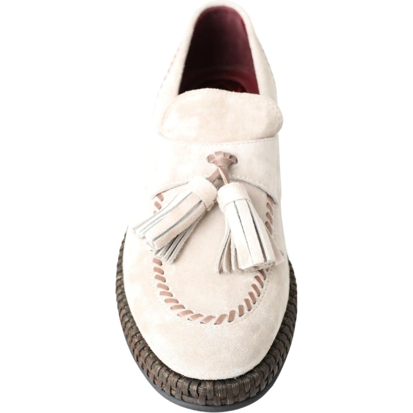 Dolce & Gabbana Elegant Ivory Leather Espadrilles Dolce & Gabbana