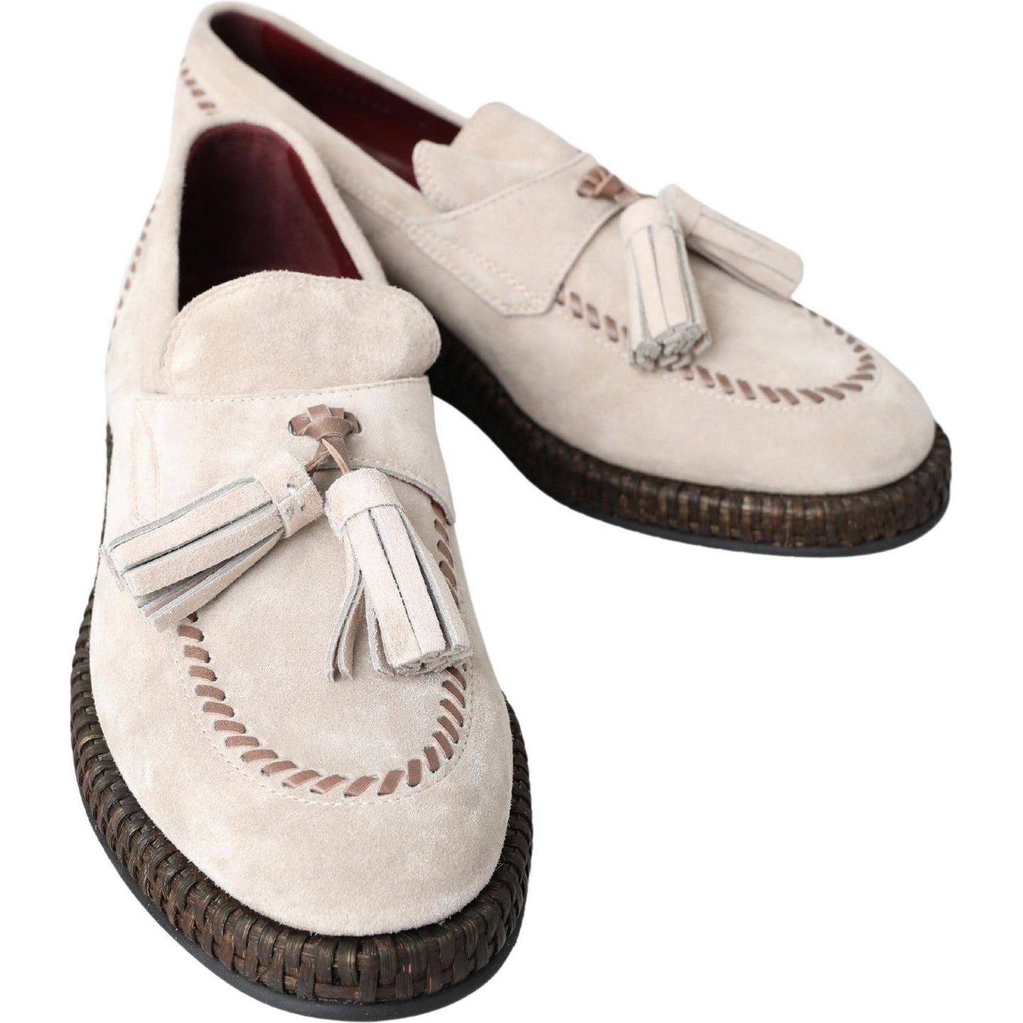 Dolce & Gabbana Elegant Ivory Leather Espadrilles Dolce & Gabbana