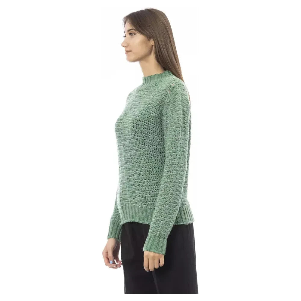 Alpha Studio Green Polyamide Women Sweater Alpha Studio