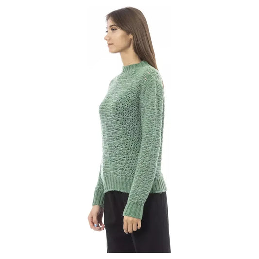 Alpha Studio Green Polyamide Women Sweater Alpha Studio