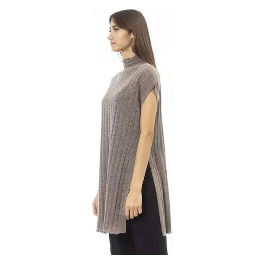 Alpha Studio Brown Wool Women Sweater Alpha Studio