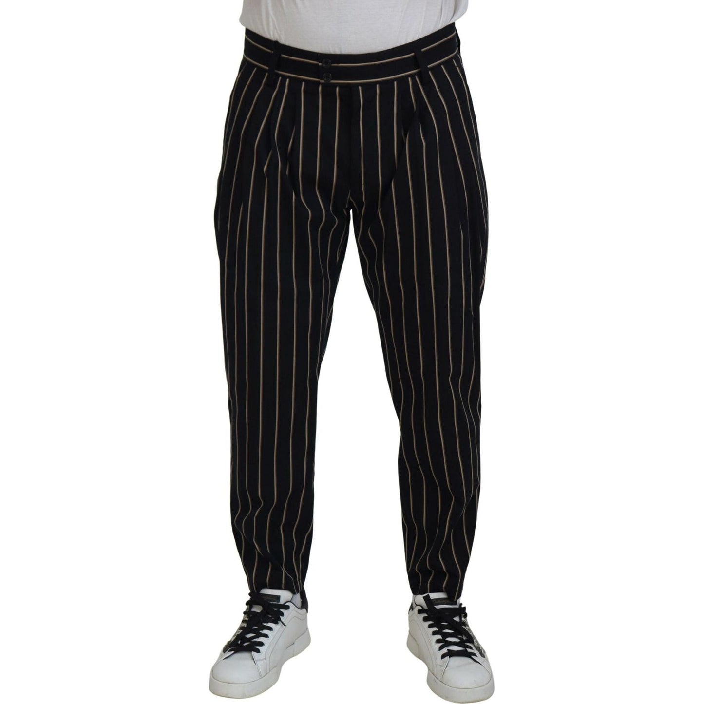 Dolce & Gabbana Elegant Striped Chino Tapered Pants Dolce & Gabbana