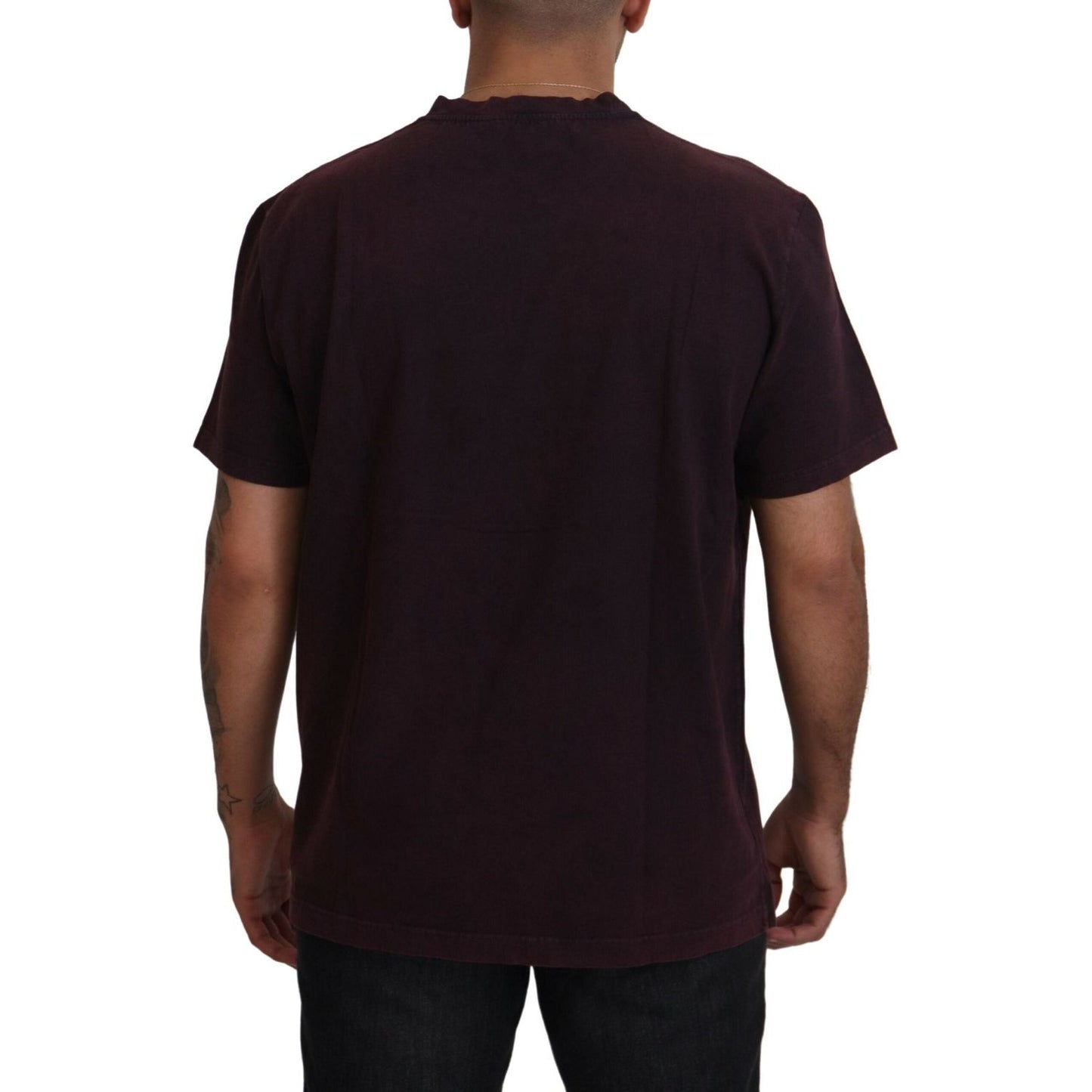 Dolce & Gabbana Elegant Bordeaux Crewneck Tee Dolce & Gabbana