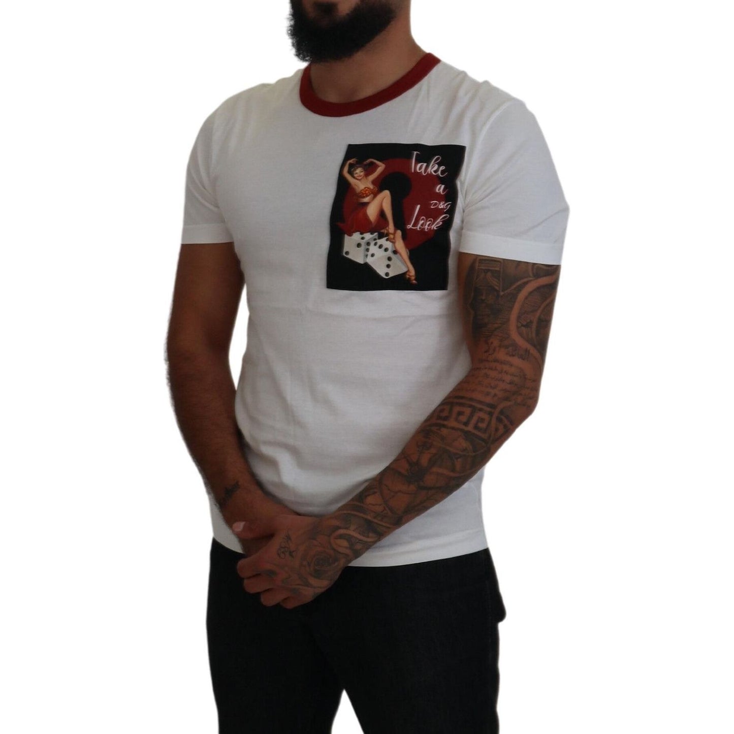 Dolce & Gabbana Elegant White Crewneck Cotton T-Shirt Dolce & Gabbana