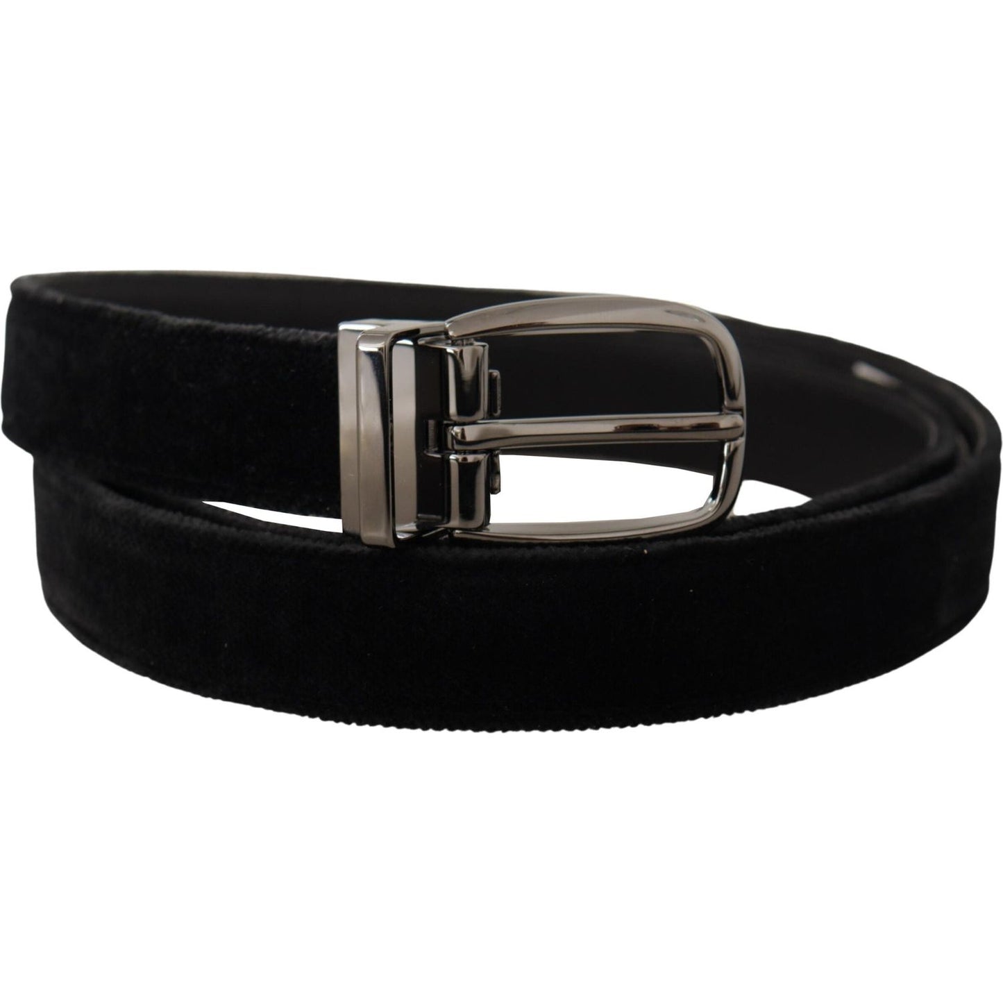 Dolce & Gabbana Elegant Black Velvet Designer Belt Dolce & Gabbana