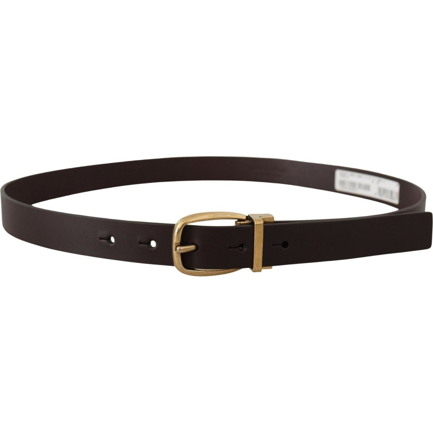 Dolce & Gabbana Elegant Dark Brown Leather Belt Dolce & Gabbana