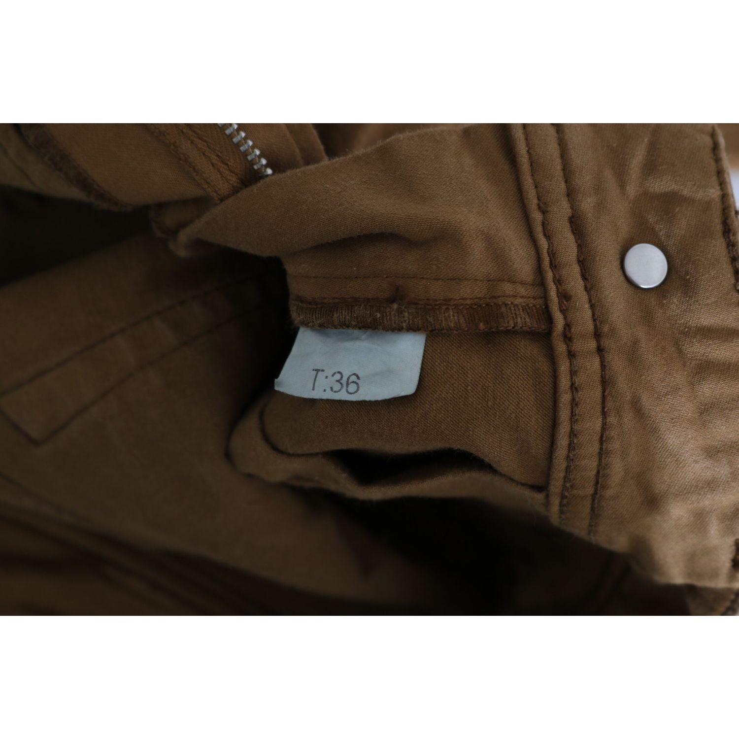 بنطلون قطني أنيق وضيق من الخصر المتوسط ​​من PLEIN SUD