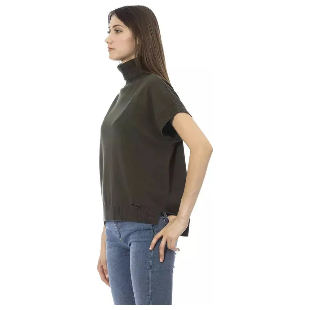 Baldinini Trend Green Wool Women Sweater Baldinini Trend