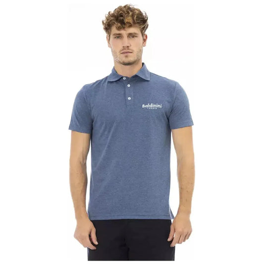 Baldinini Trend Blue Cotton Men Polo Baldinini Trend