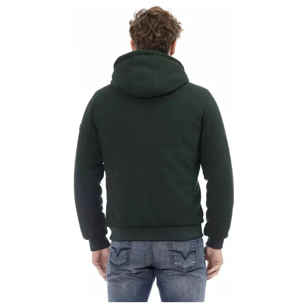 Baldinini Trend Green Polyester Men Jacket Baldinini Trend