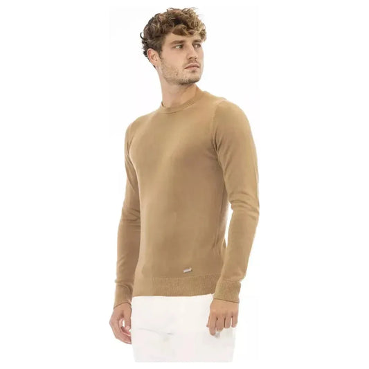 Baldinini Trend Beige Modal Men Sweater Baldinini Trend