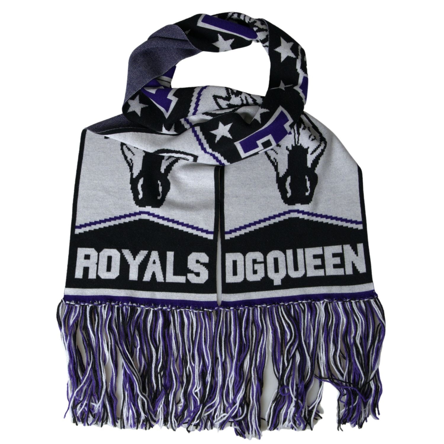 وشاح أنيق متعدد الألوان من مزيج الصوف من دولتشي آند غابانا