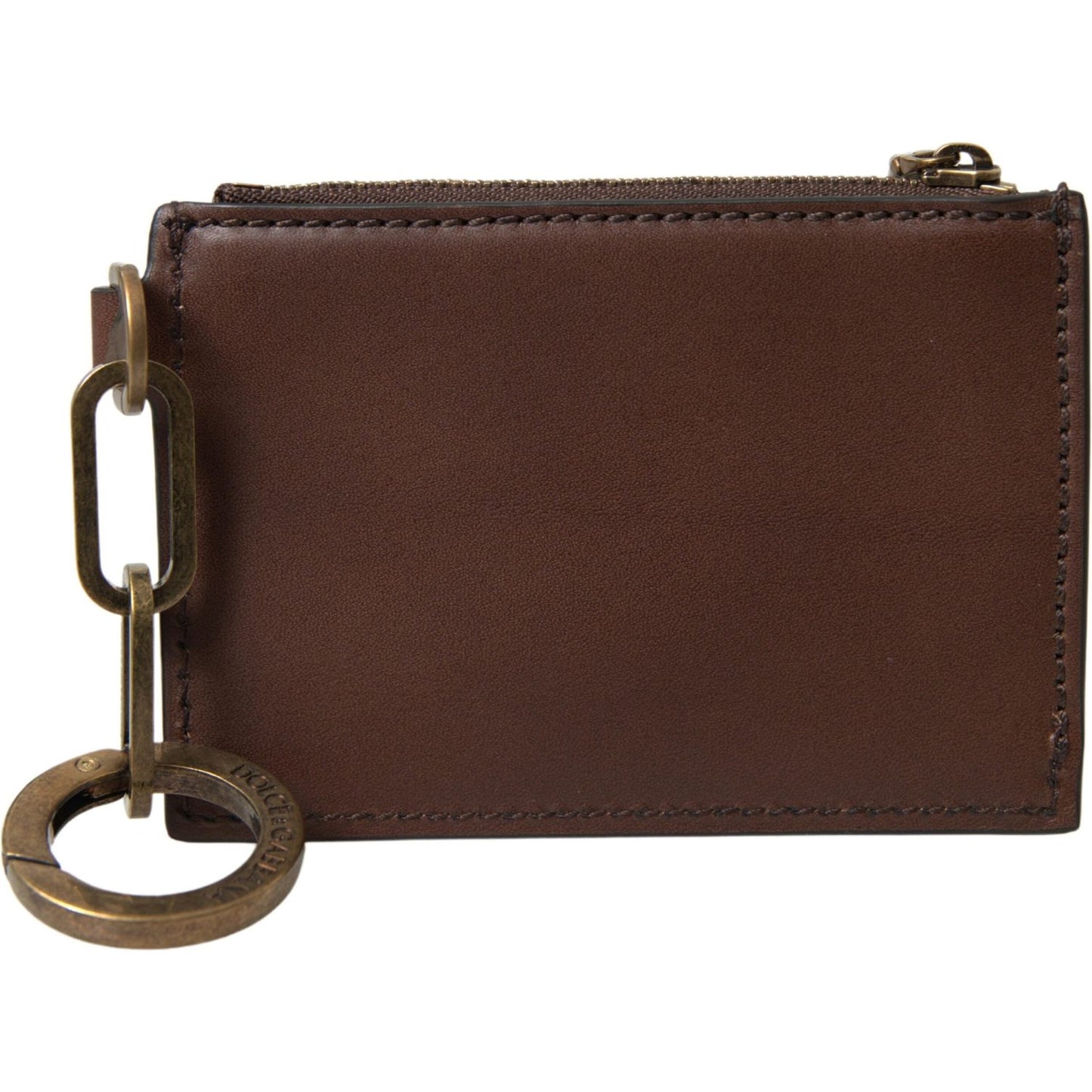 Dolce & Gabbana Elegant Brown Leather Coin Purse Wallet Dolce & Gabbana