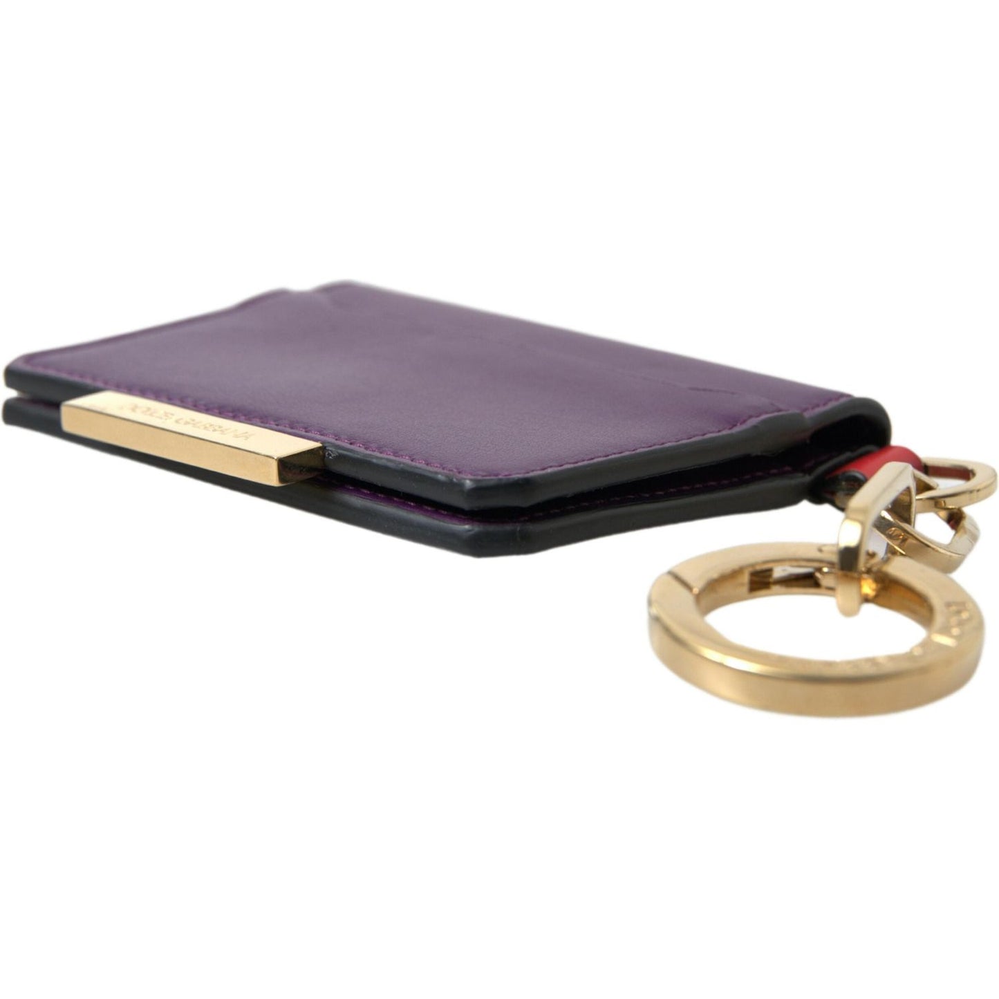 Dolce & Gabbana Purple Leather French Flap Wallet Dolce & Gabbana