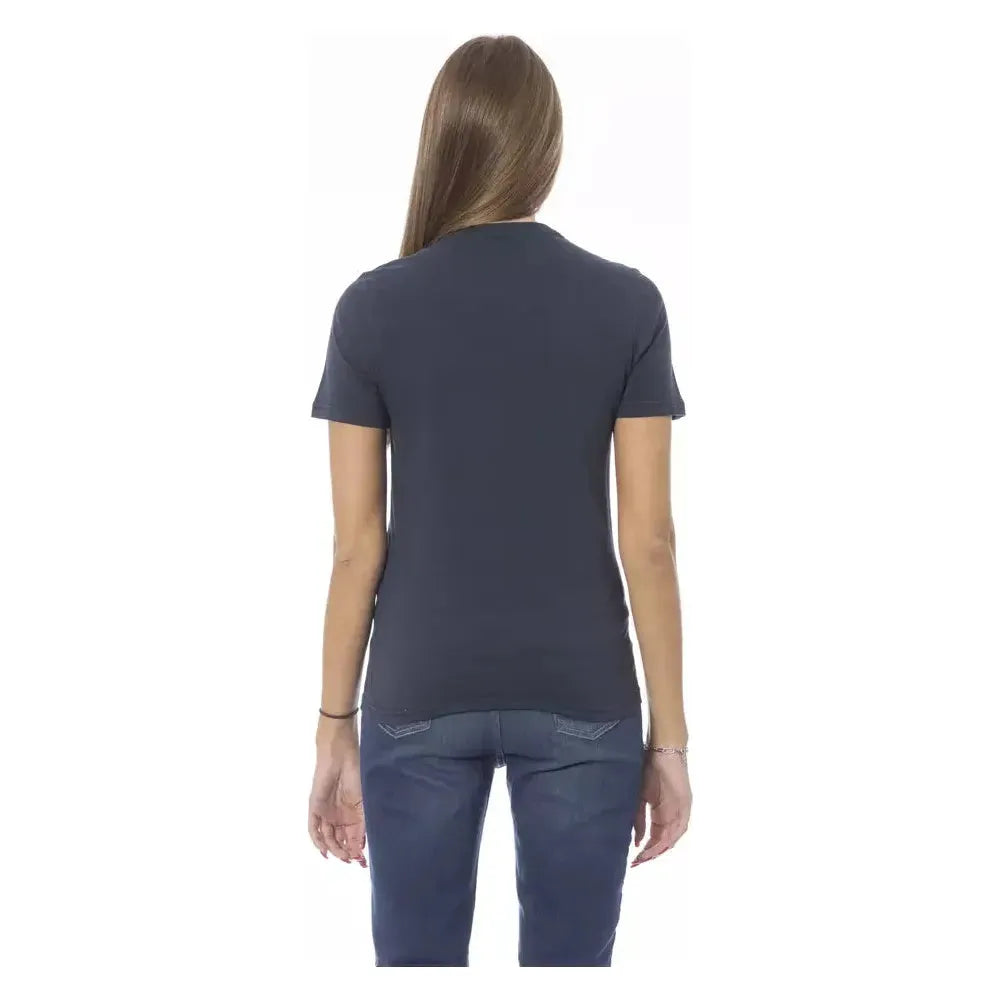 Baldinini Trend Blue Cotton Women T-Shirt Baldinini Trend