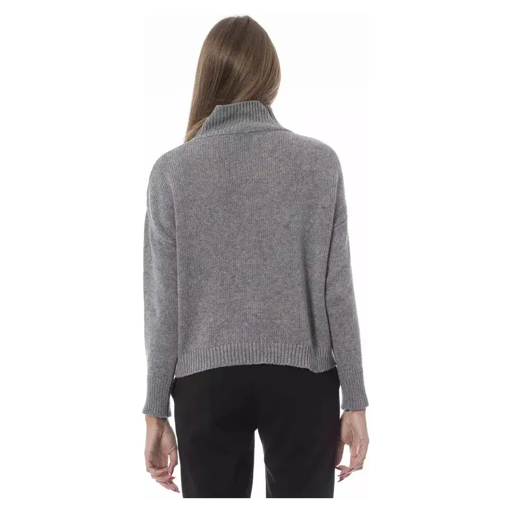 Baldinini Trend Gray Wool Women Sweater Baldinini Trend