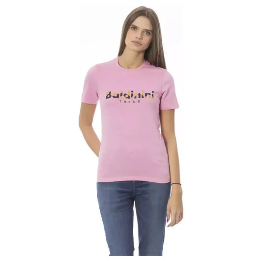 Baldinini Trend Pink Cotton Women T-Shirt Baldinini Trend