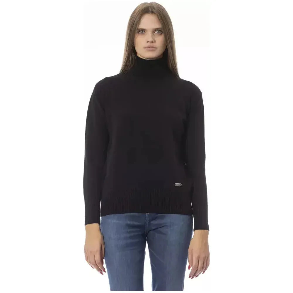 Baldinini Trend Black Wool Women Sweater Baldinini Trend