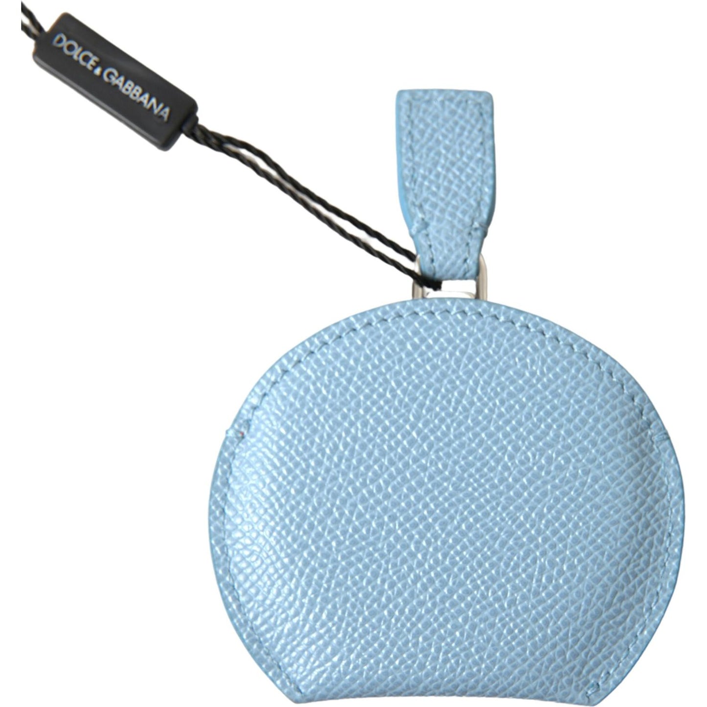 Dolce & Gabbana Elegant Leather Mirror Holder in Light Blue Dolce & Gabbana